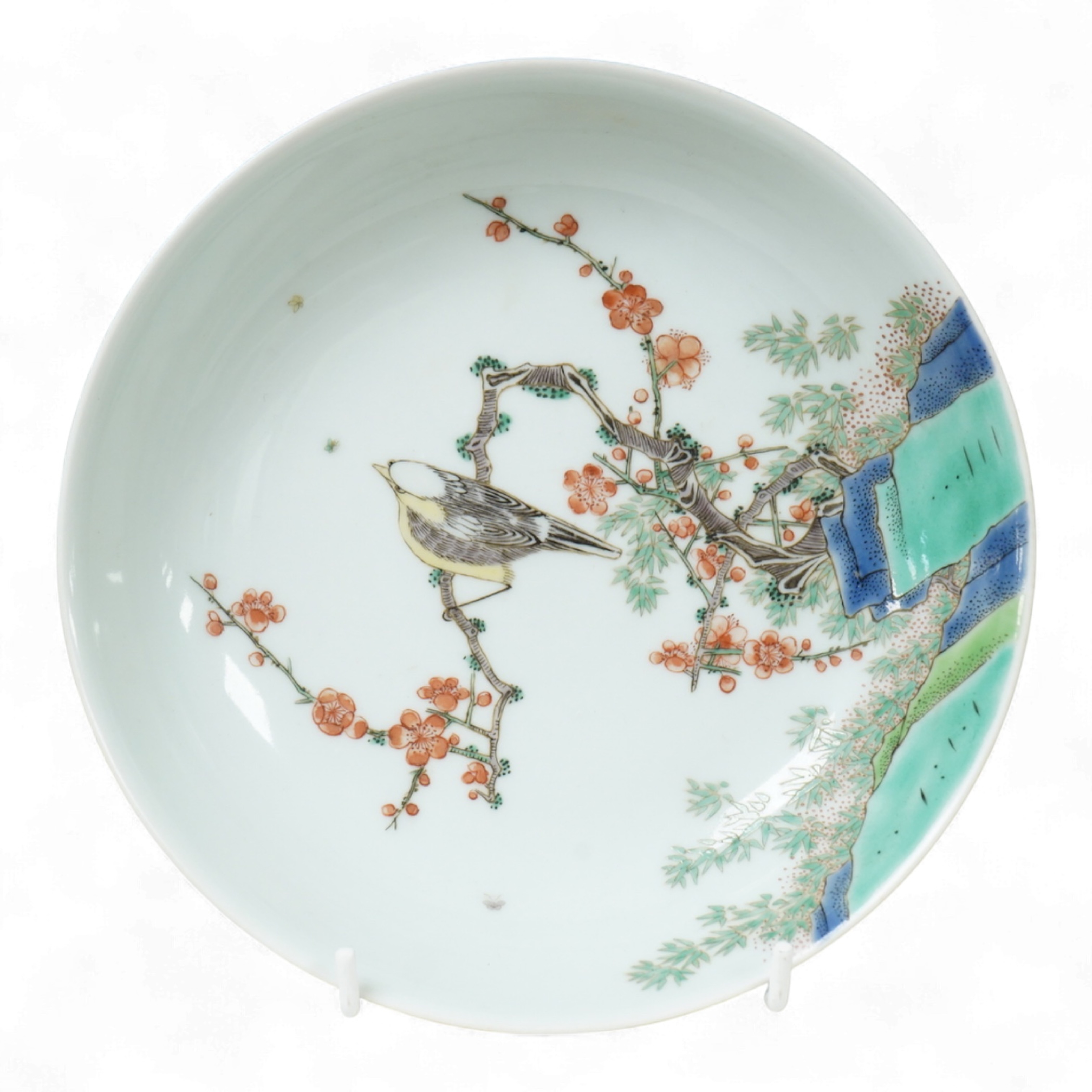 A Chinese famille verte dish, Xuande mark but later, 18.5cm